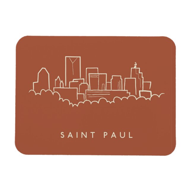 Ímã Santo Paul, Minnesota Skyline (Horizontal)