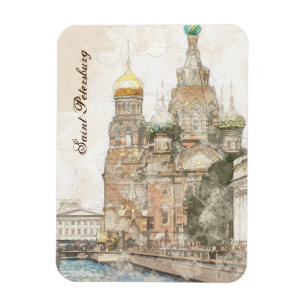 Ímã Santo Petersburgo Rússia Souvenir Magnet - Cena