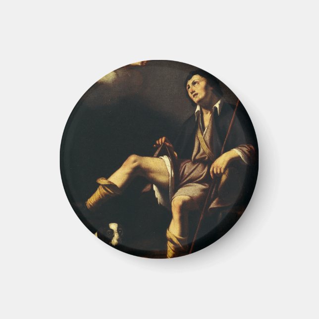 Imã Santo Roch e o Anjo pela Cara François (Frente)