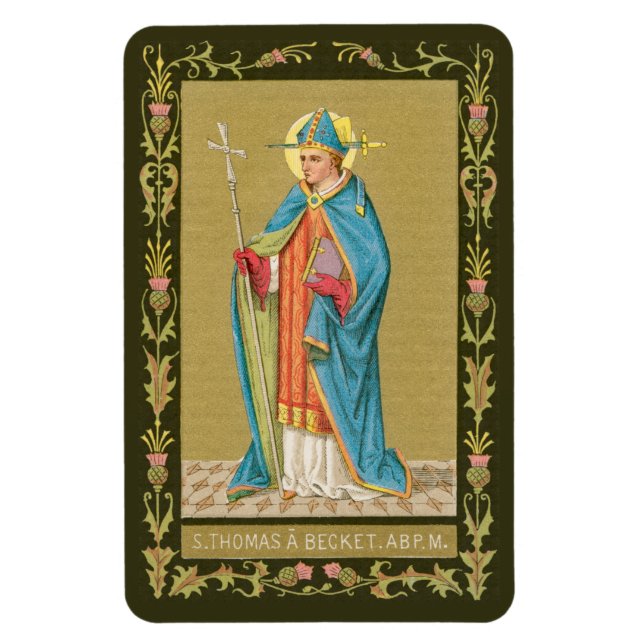 Ímã Santo Tomás Becket com Espada na Mitra (P 005) (Vertical)