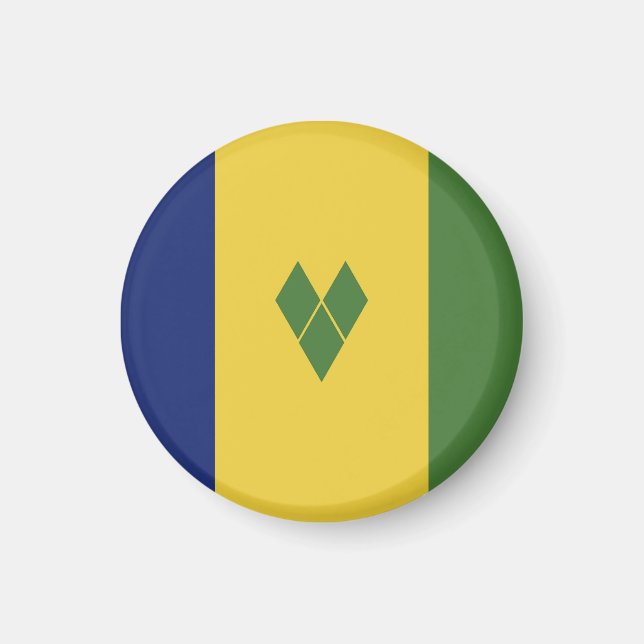 Imã Santo Vincent e bandeira das Granadinas (Frente)