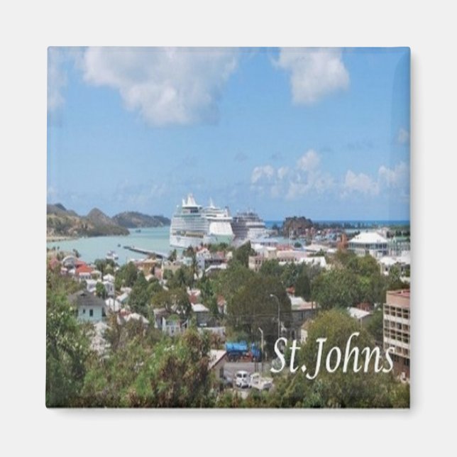 Imã santo zAG006 JOHN, Antígua e Barbuda, frigorífico (Frente)