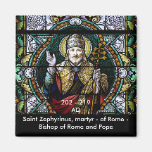Santo Zephyrinus, Martyr e Pope - Magnet