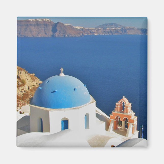 Imã Santorini de Oia Magnet (Frente)