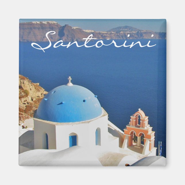 Imã Santorini de Oia Magnet (Frente)