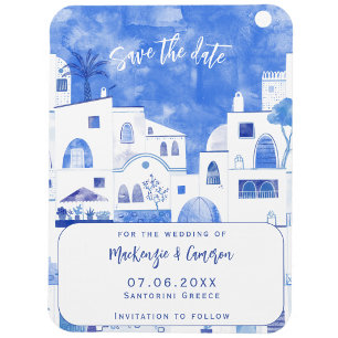 Ímã Santorini Salva A Data Casamento
