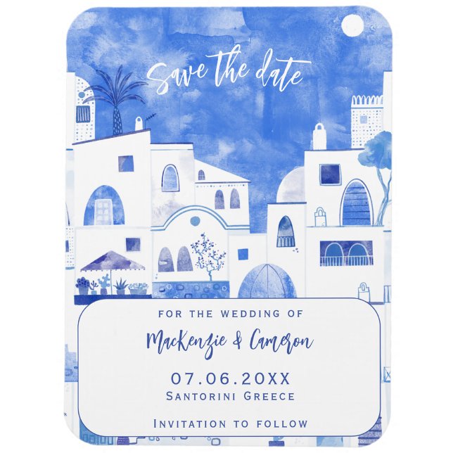 Ímã Santorini Salva A Data Casamento (Criador carregado)