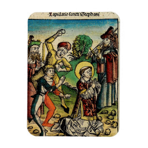 Ímã São Estêvão o Protomártir Iconografia de Arte Fina