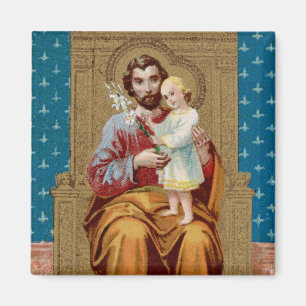Imã São José entronizado com o Menino Cristo