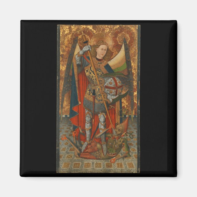 Imã São Miguel Arcanjo Derrotando Satanás Cristo (Frente)