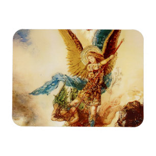 Ímã “São Miguel Derrotando Satanás” por Gustave Moreau