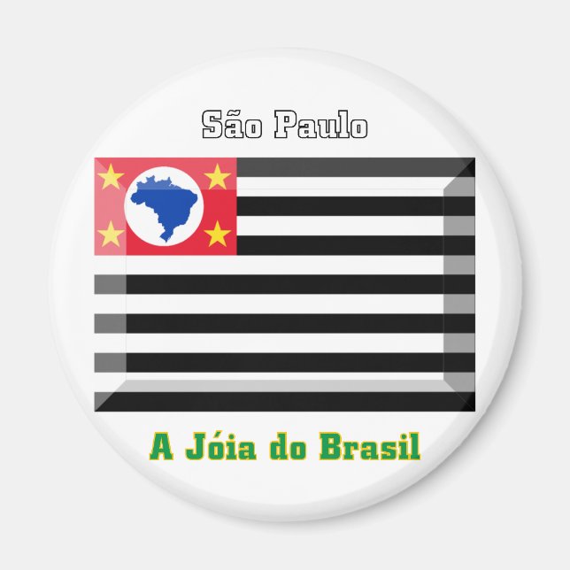 Imã São Paulo Flag Gem (Frente)