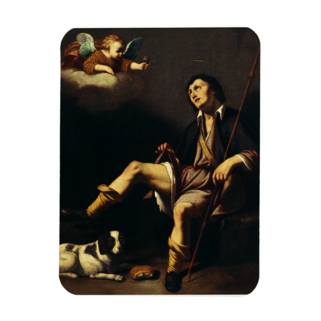 Ímã São Roque e o Anjo por Guy François (Vertical)