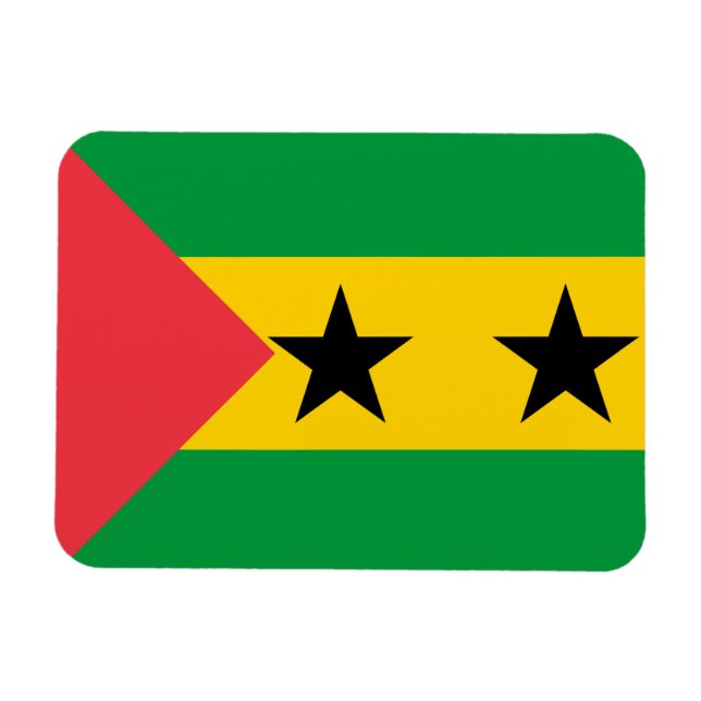 Ímã Sao Tome and Principe Flag (Horizontal)