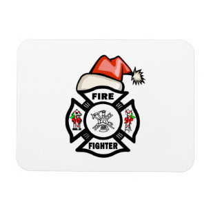 Ímã Sapador-bombeiro Papai Noel