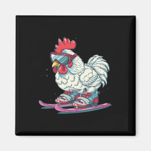 Imã Sapatos De Esqui Legais Com Frango Para Meninos E