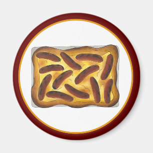 Imã Sapo britânico da Comida inglesa no salsicha do Bu