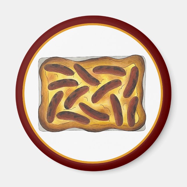 Imã Sapo britânico da Comida inglesa no salsicha do Bu (Frente)