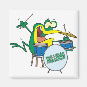 Imã sapo cartunista baterista engraçado e bobo