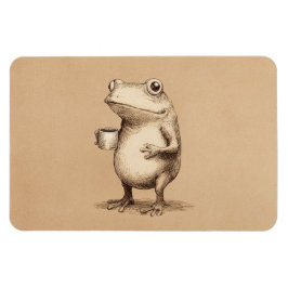Ímã Sapo com Café – Animal Vintage Caprichoso