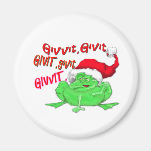 Imã Sapo com sapo santa hat givit givit