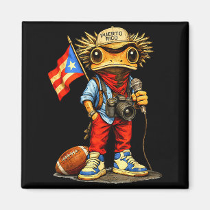 Imã Sapo coqui bandeira de Porto Rico futebol porto-ri