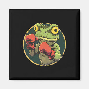 Imã Sapo de Boxe com Luvas de Boxe Kickboxing Funny Bo