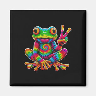 Imã Sapo de Gravata-dye Sinal de Paz Hippie Natal Sapo