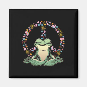 Imã Sapo de Ioga Namaste Meditação Sapo Amante Pose de