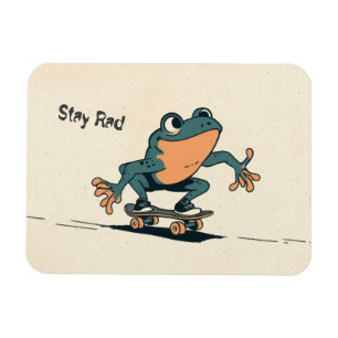 Ímã Sapo de Skate – Arte de Animal de Desenho Animado