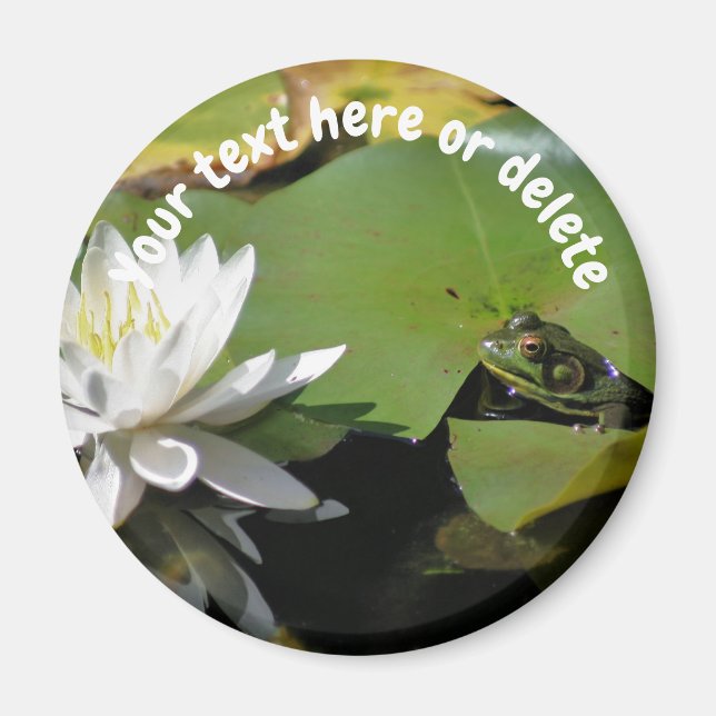 Imã Sapo e Flor de Lótus Personalizados (Frente)