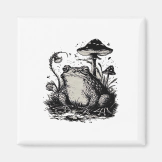 Imã Sapo Goblincore Design Clássico Minimalista