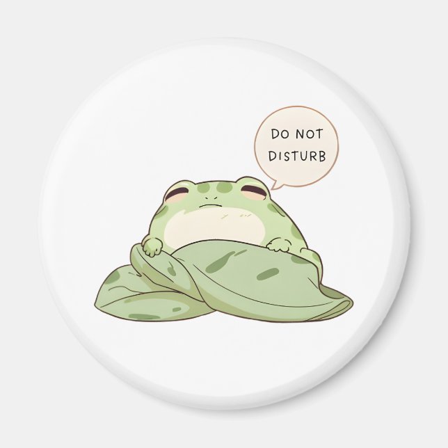 Imã Sapo Kawaii de Não Perturbe Dormindo (Frente)