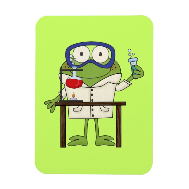 Ímã Sapo no laboratório de ciência (Vertical)