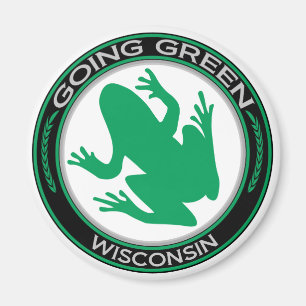 Imã Sapo verde indo de Wisconsin