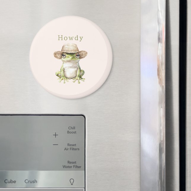 Imã Sapo Verde Rosado com Chapéu (In Situ (Fridge))