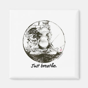 Imã Sapo Zen Yoga Apenas Arte de Meditação Respiração