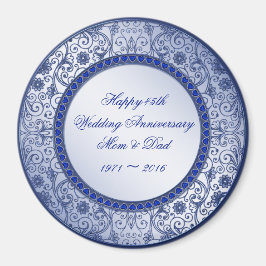 Imã Sapphire 45º Aniversário de Casamento Magnet