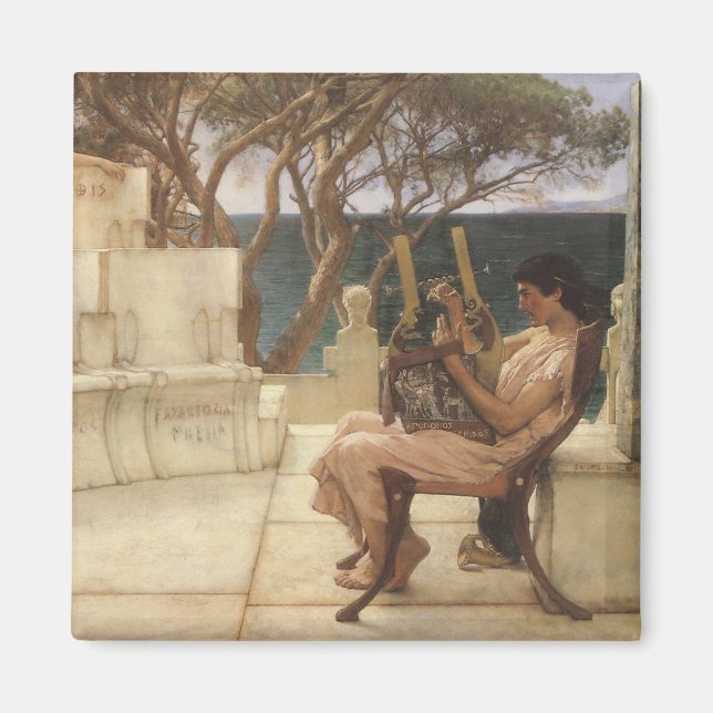 Imã Sappho e Alcaeus por Sir Lawrence Alma Tadema (Frente)