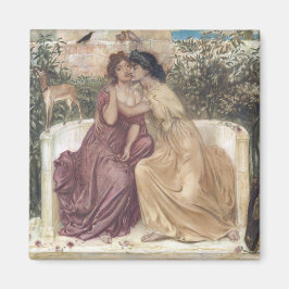 Imã Sappho e Erinna em um Jardim Grego (Amor Lésbico)