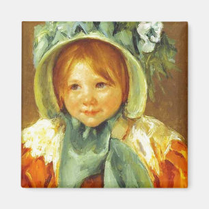 Imã Sara em um Green Bonnet. c. 1901, Mary Cassatt