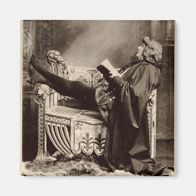 Imã Sarah Bernhardt (1844-1923) como Hamlet em 1899 (Frente)