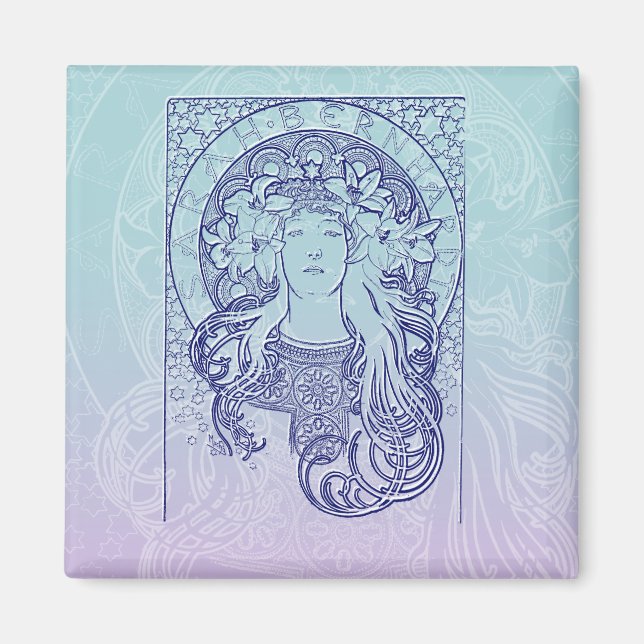 Imã Sarah Bernhardt por Mucha (Frente)