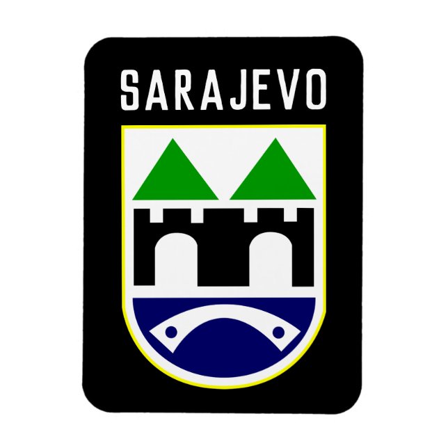 Ímã Sarajevo casaco de armas, Bósnia e Herzegovina (Vertical)