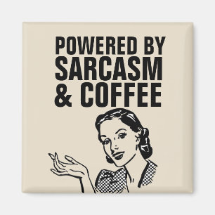 IMÃ SARCASM & COFFEE RETRO HOUSEWIFE MAGNETS