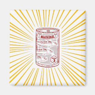 Imã Sarda e peixe em lata