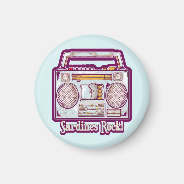 Imã Sardinha engraçada estéreo (Frente)