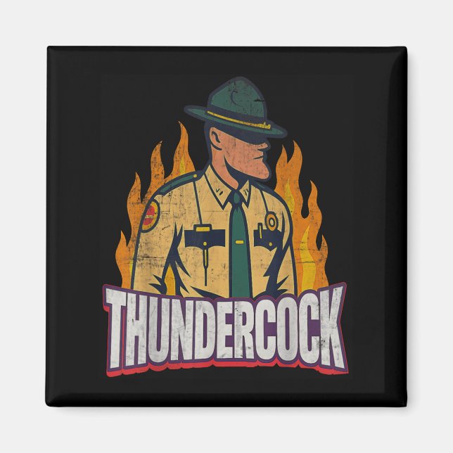 Imã Sargento Oficial Cius Thunder Bodycam Meme Engraça (Frente)