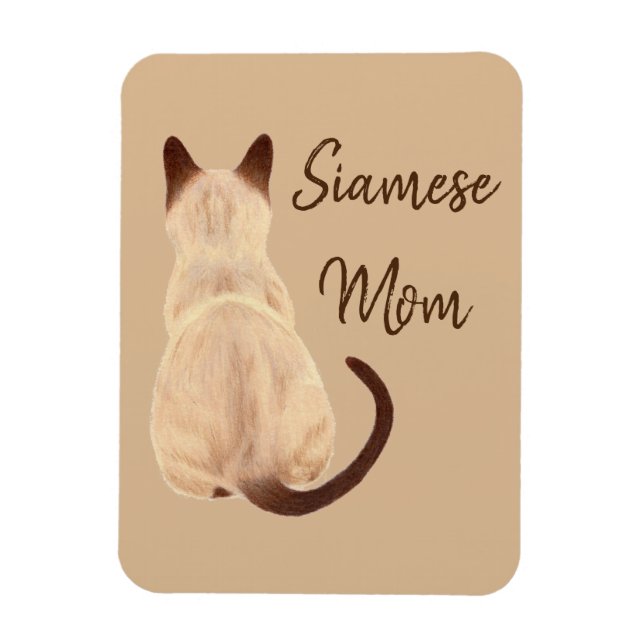 Ímã Sasha Siamese Cat Mãe Gatinho Olhando Para Fora De (Vertical)