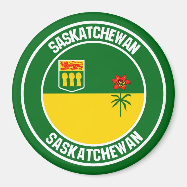 Imã Saskatchewan Round Emblem (Frente)